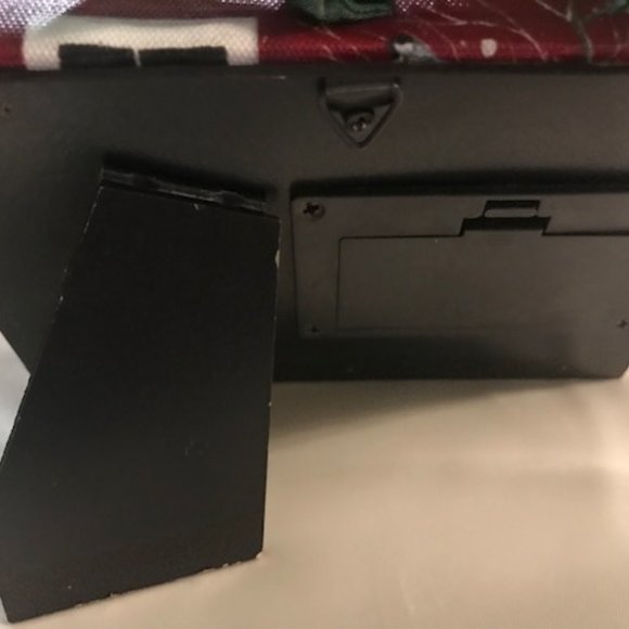 Canvas SNOWMEN Scene Blinking Light-up Picture Art w/Green Ribbon. 4x6" - Picture 3 of 3